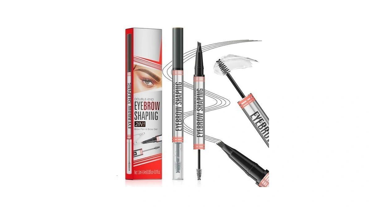 Liayozl Microblading Eyebrow Pen - 2-in-1 Dual-ended Eyebrow Pen With