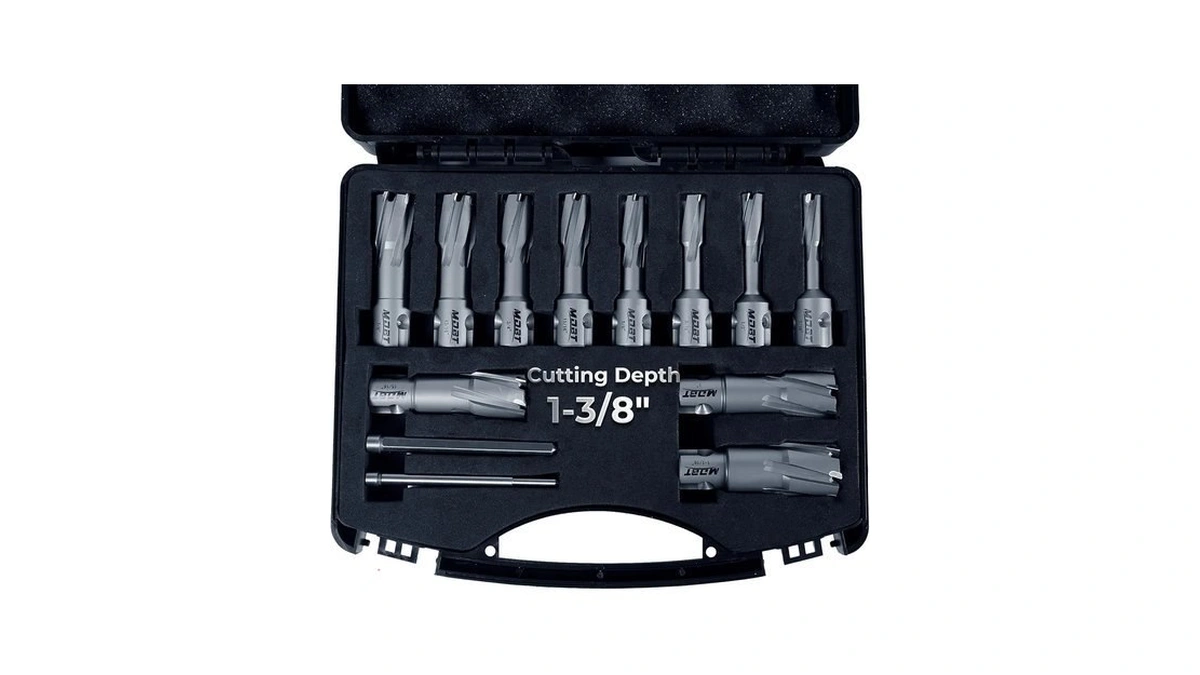 Mdbttools Tct Annular Cutter, 13 Pcs Carbide Tips Mag Drill