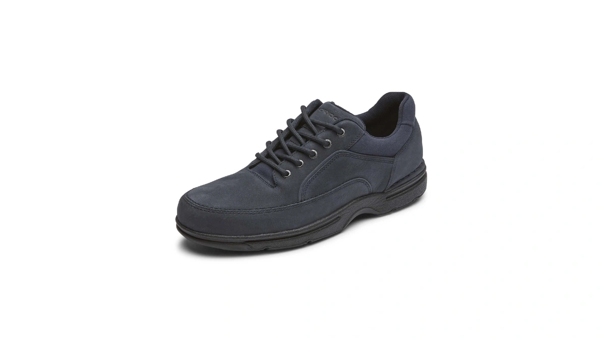Rockport Men's Eureka Walking Shoe, Navy Nubuck, 12 Wide