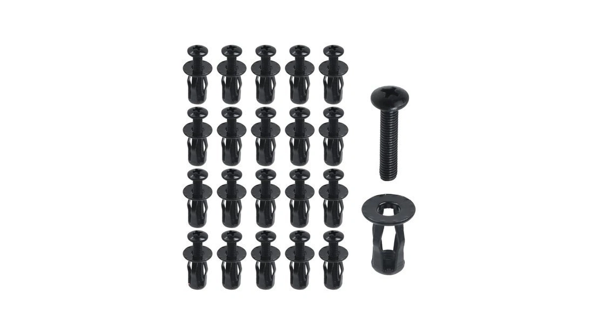 Oedema Black Expansion Screw Petal Nut M5 X 18mm, 20