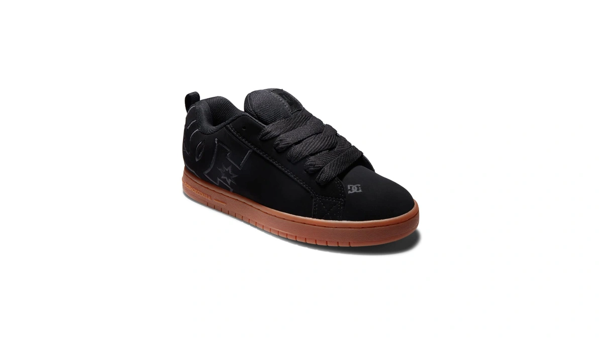 Dc Mens Dc Men's Court Graffik Casual Skate Shoe, Black/gum/black,