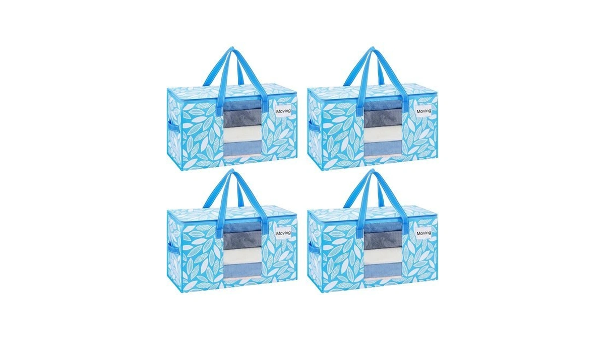Veno Moving Bags, Wide Open Top, Clear Window, Spring Breeze,