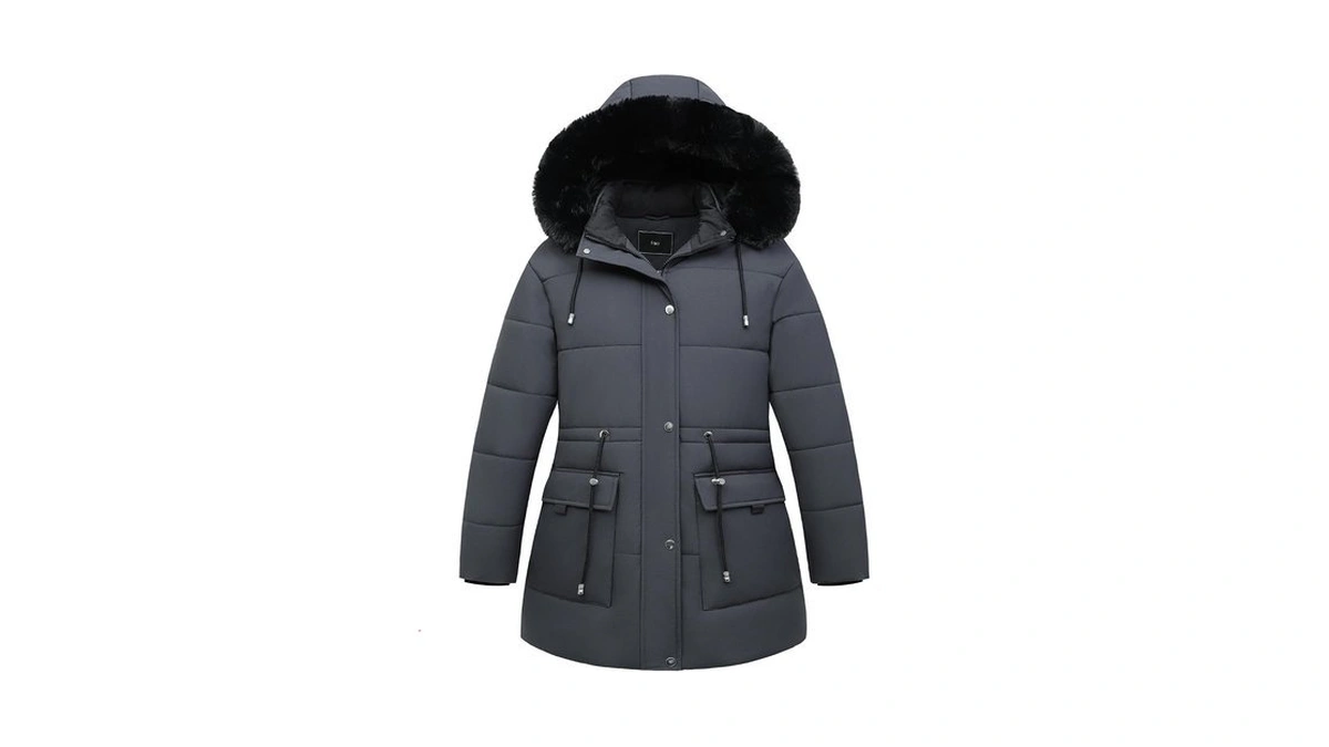 Pefflarge Women's Plus Size Down Coat Parka Jacket