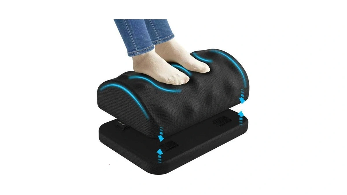 Tenovox Memory Foam Foot Rest For Under Desk At Work