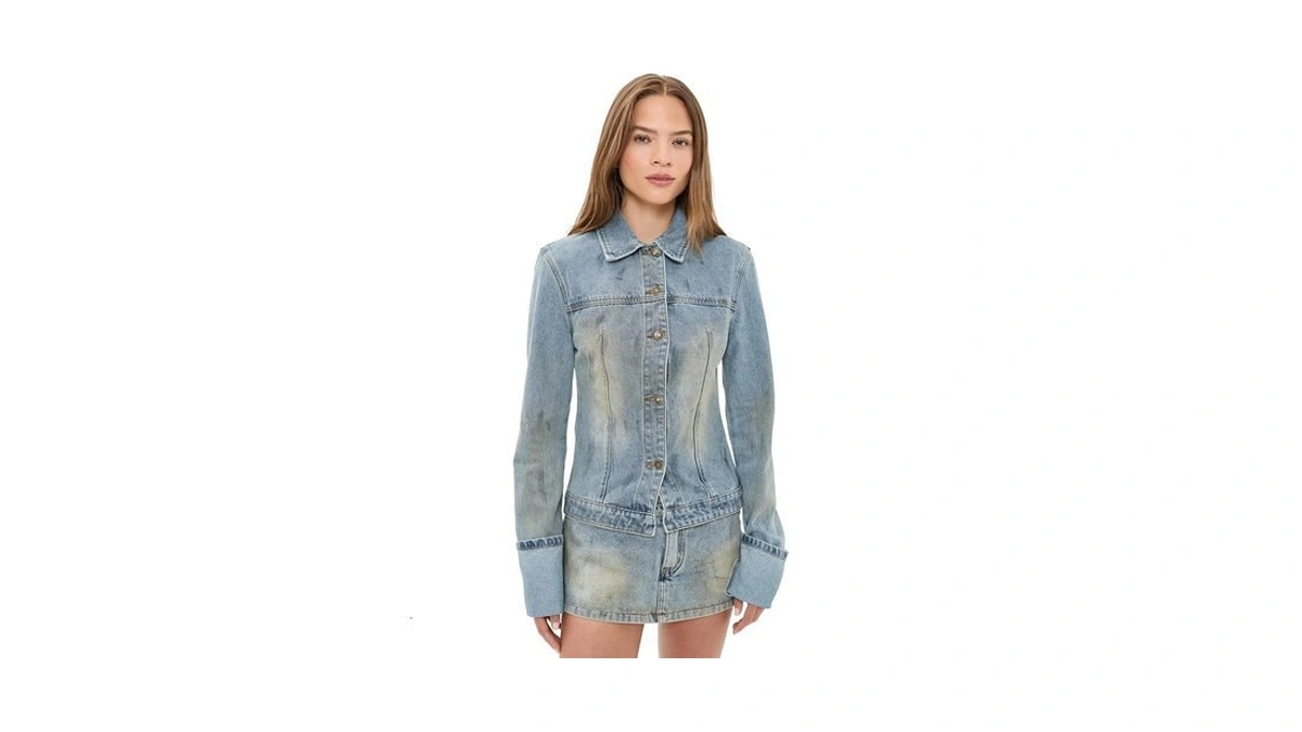 Lioness Women's The Bronx Denim Jacket, Stone Blue, Xxs