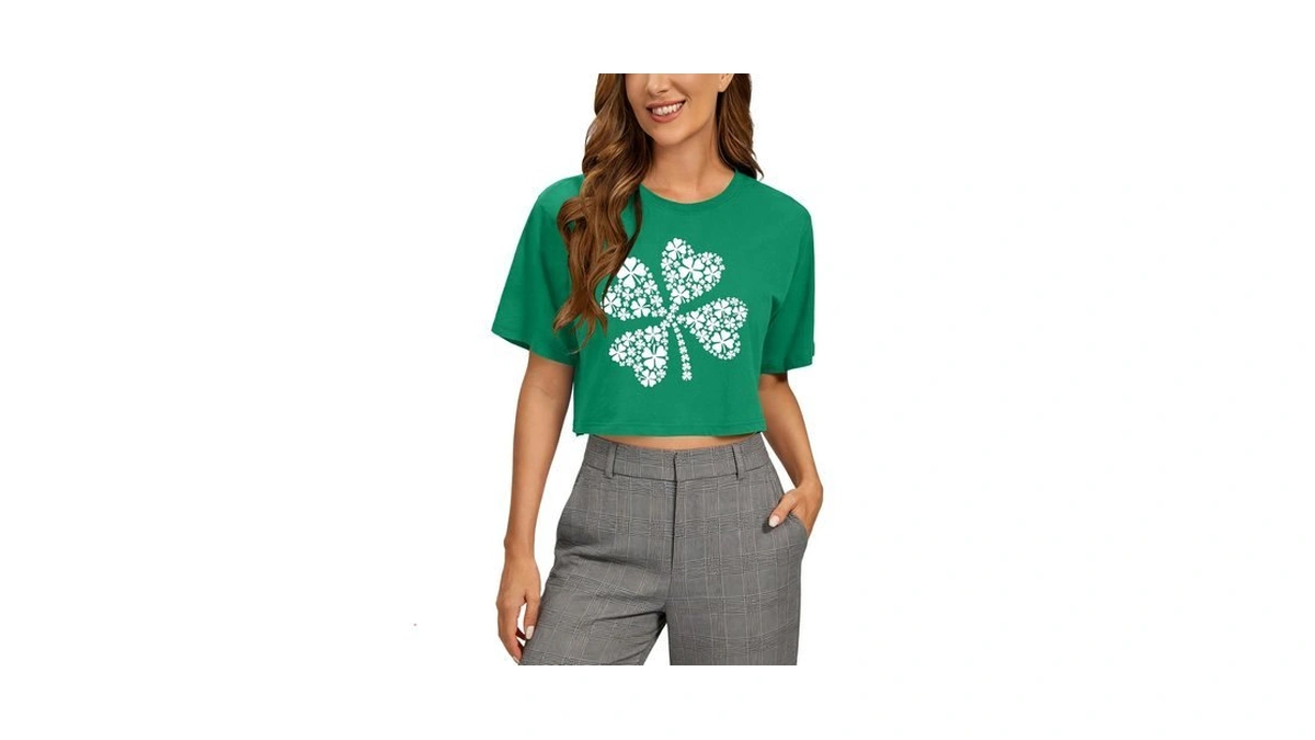 Ithalt St Patricks Day Shirt Women Lucky Irish Shamrock T