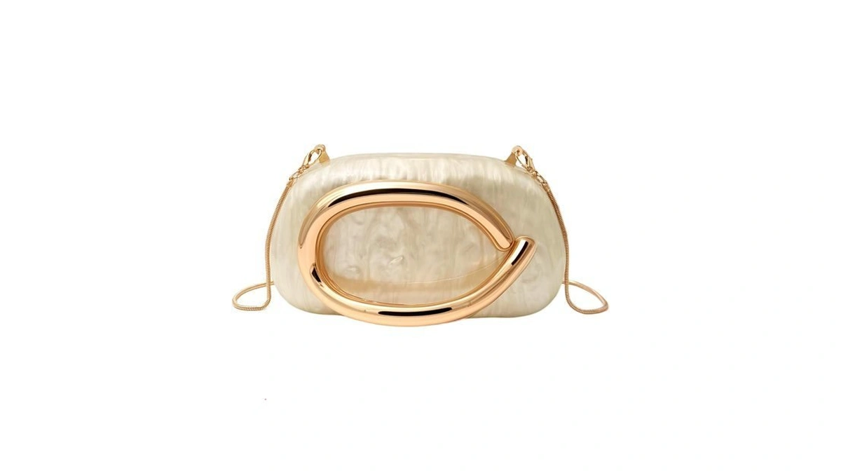 Artluxe Acrylic Clutch Purses With Metal Handle For Women Formal