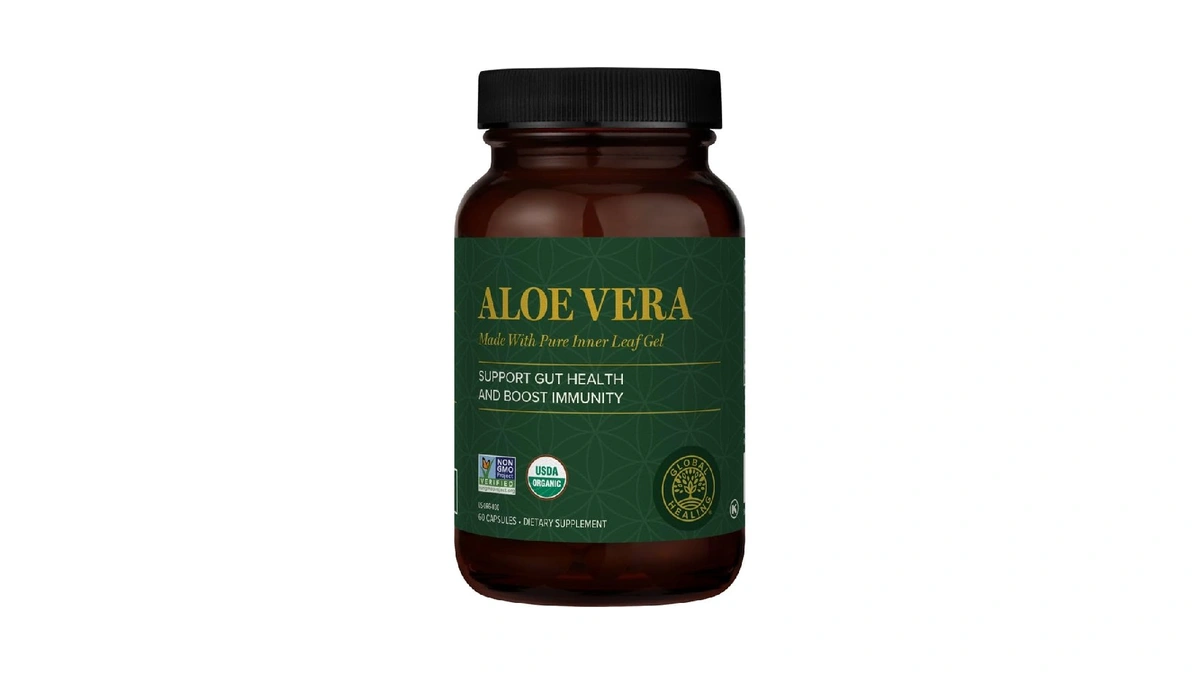 Global Healing Aloe Vera Bio-active Organic Leaf Supplement - 200x