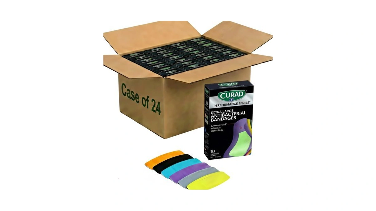Curad® Performance Series® Extra Large Antibacterial Bandages, 240 Count