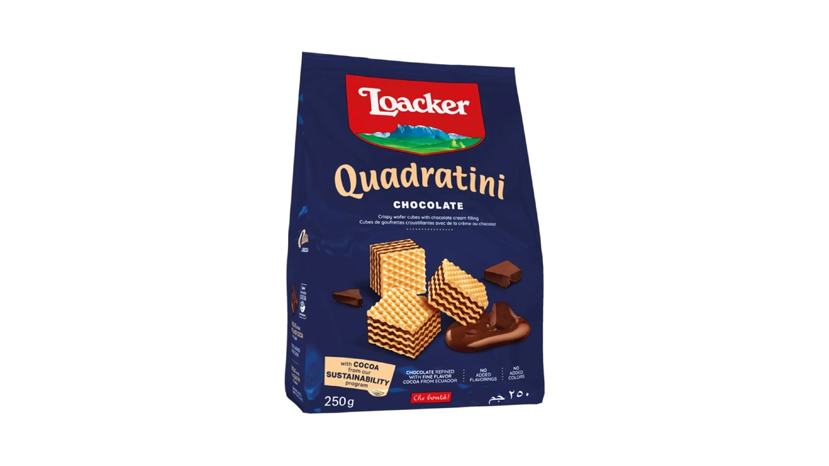 Loacker Quadratini Chocolate Wafer Cookies, 8.82 Ounce