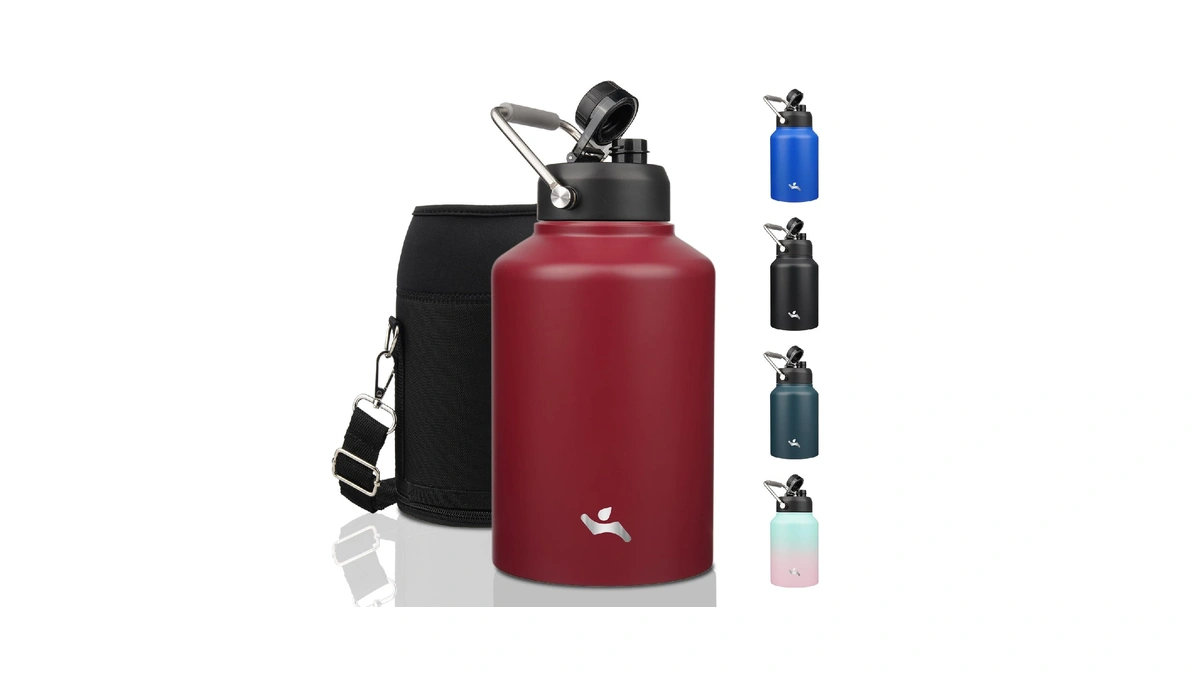 Konokyo 128 Oz Insulated Stainless Steel Water Bottle Jug With