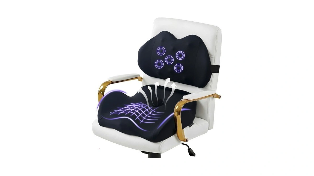 Xiaolingou Extra Large Memory Foam Seat Cushion And Lumbar Support