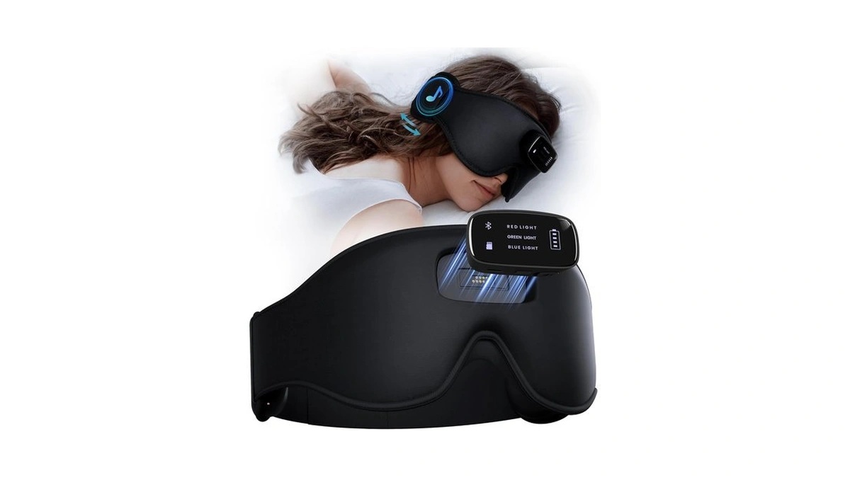 Topoint Sleep Mask With Headphones Bluetooth 5.4-3d Zero-pressure Design Adjustable