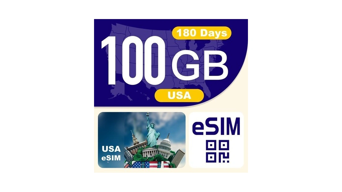 Esim Card Usa Prepaid 100gb 180days | 4g Lte High-speed