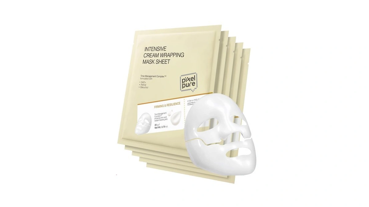 Pixelpure Nad+ Intensive Cream Mask Sheets For Firm Skin, 2ea