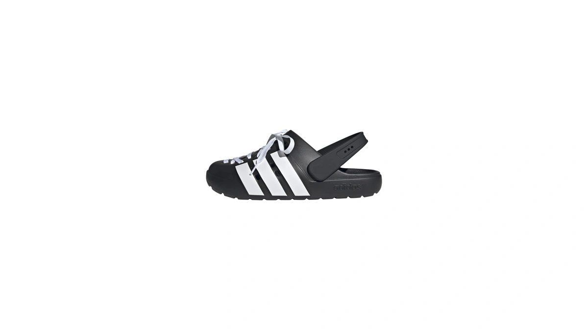 Adidas Unisex-adult Adilette Clog 2.0, Black/white/black, 10