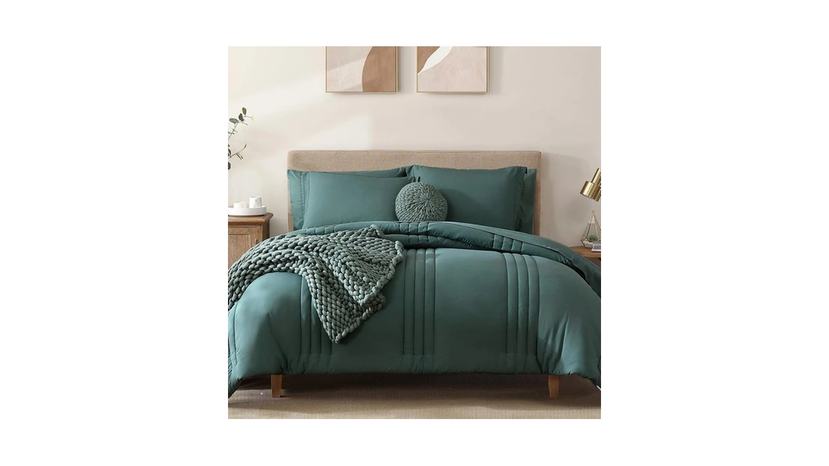 Super King Size Comforter Set-7 Pieces Soft Bed In A