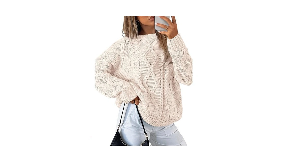 Trendy Queen Women's Oversized Cable Knit Sweaters 2026 Fall Outfits