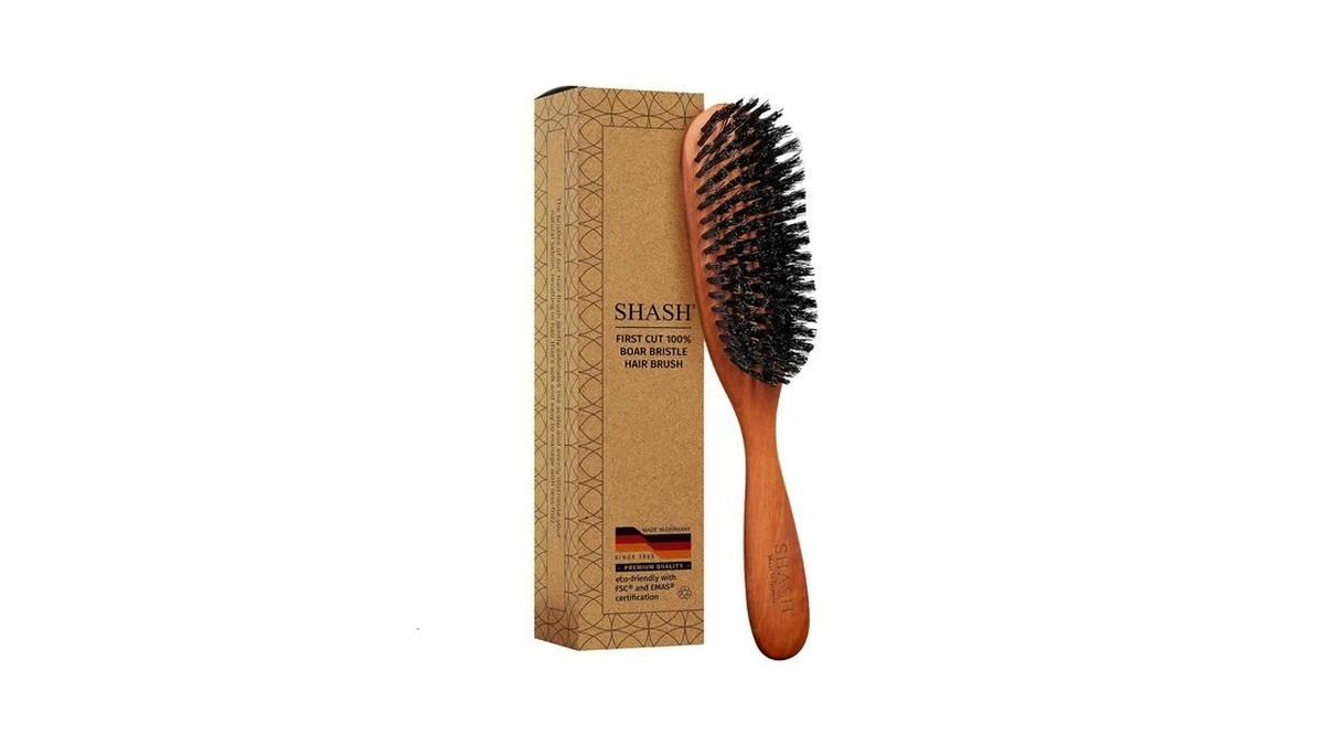Shash Classic German First Cut 100% Boar Bristle Hair Brush