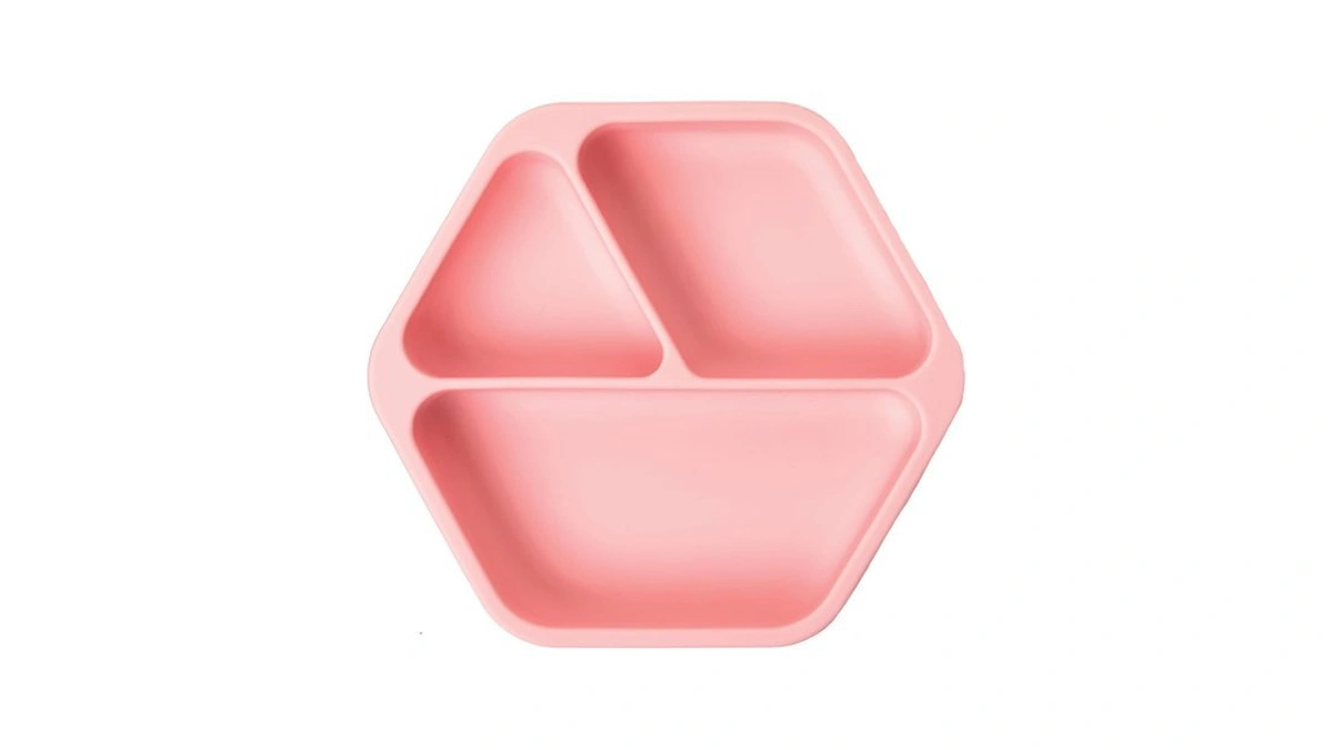 Tiny Twinkle Silicone Suction Baby Plate, Suction Grip Divided Dish