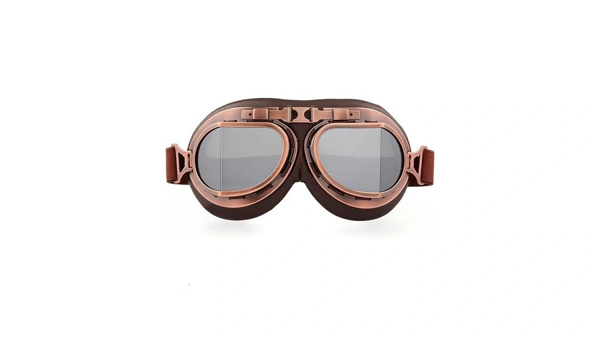 Rainnevicate Motorcycle Googles,sunglasses Vintage Pilot Style Motorcycle Riding Goggles Steampunk
