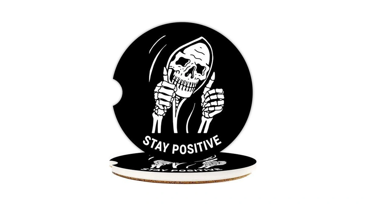 Skull Car Coasters For Cup Holders - 2 Pack Cute