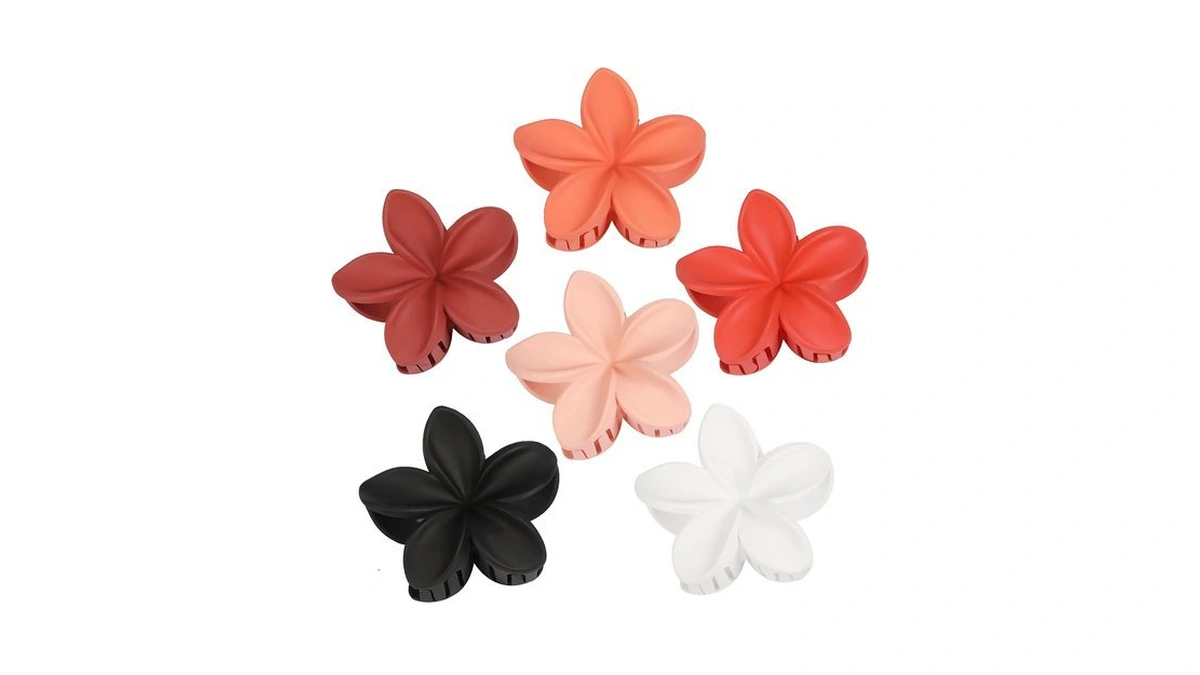 Sisiaipu Flower Hair Clips For Women 6 Pcs Hawaiian Large