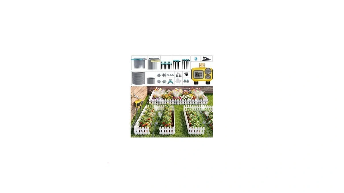 Drip Irrigation System Kit With Zone Water Ti...
