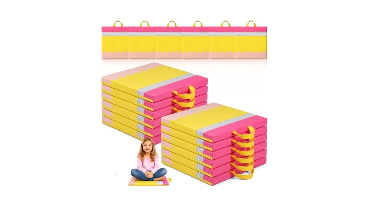 Beeveer 12 Pcs 12'' Floor Cushions With Handle For Kids