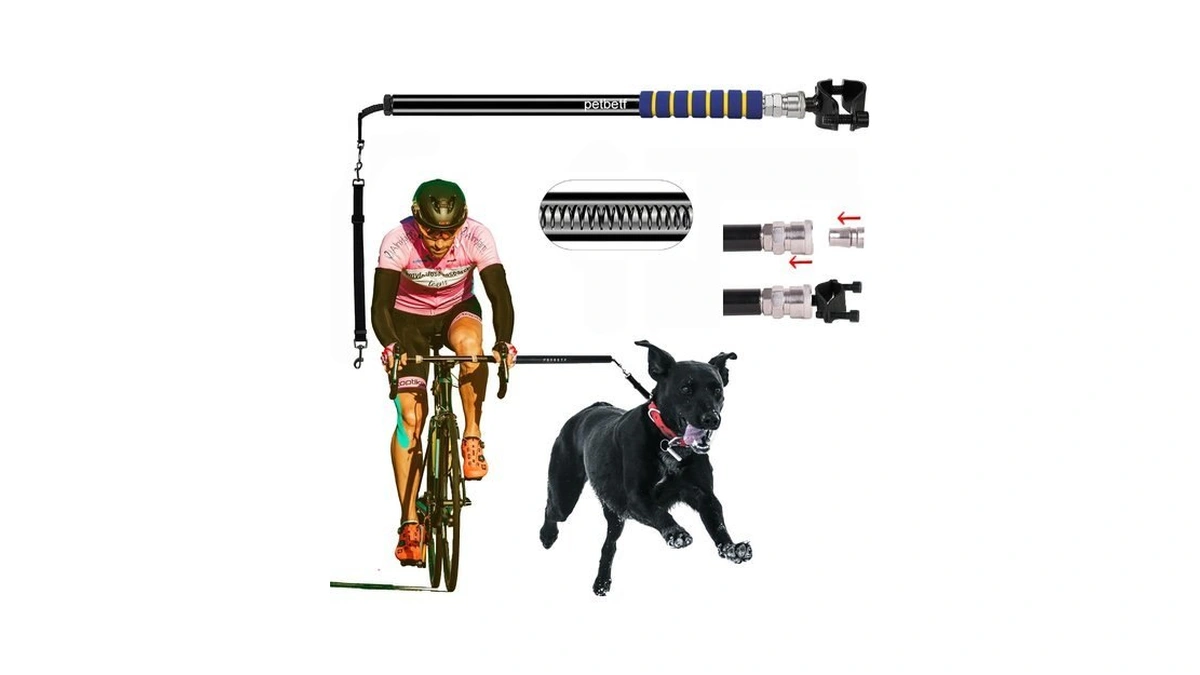 Dog Bike Leash Attachment,second Generation Built-in Shock Absorption System Adjustable
