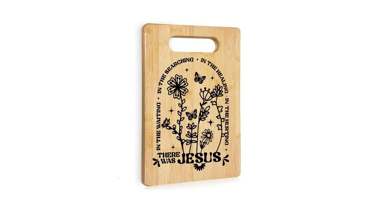 Kaowt Boho Floral Christian Cutting Chopping Boards For Kitchen, Christian