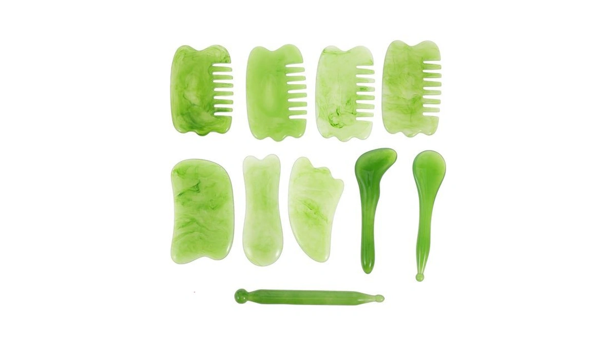 Healifty Gua Sha Scraping Tool Set 10 Pcs Massage Tools