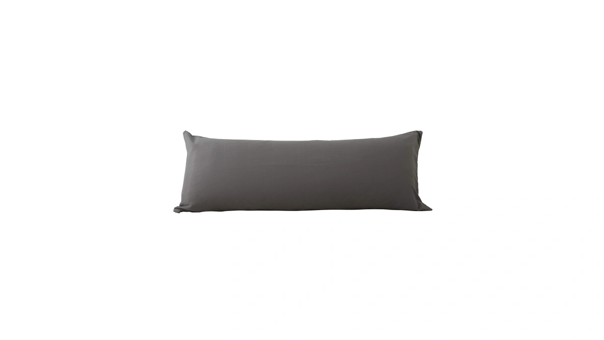 Evolive Body Pillow Cover 21"x54", Microfiber Hidden Zipper (charcoal Grey)