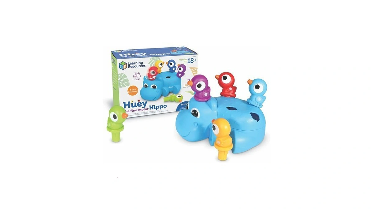 Learning Resources Huey The Fine Motor Hippo, Fine Motor Toy