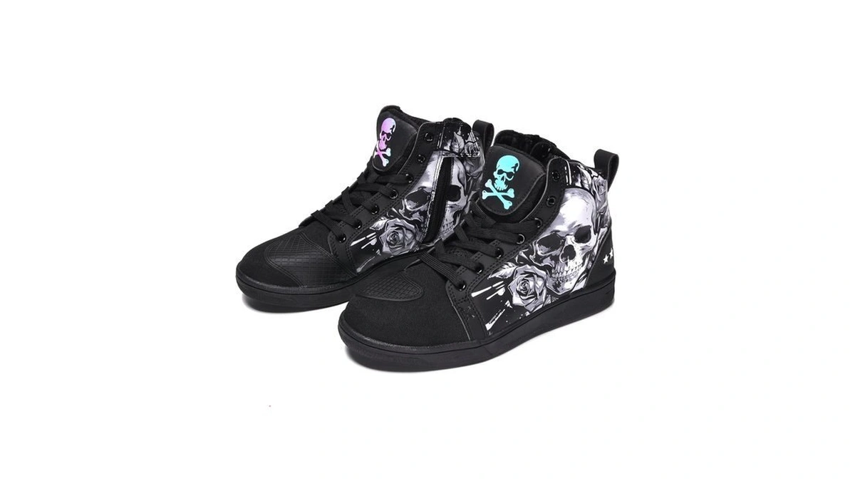 Gxzuorui Retro Skull & Rose Unisex Light Motorcycle Casual Riding