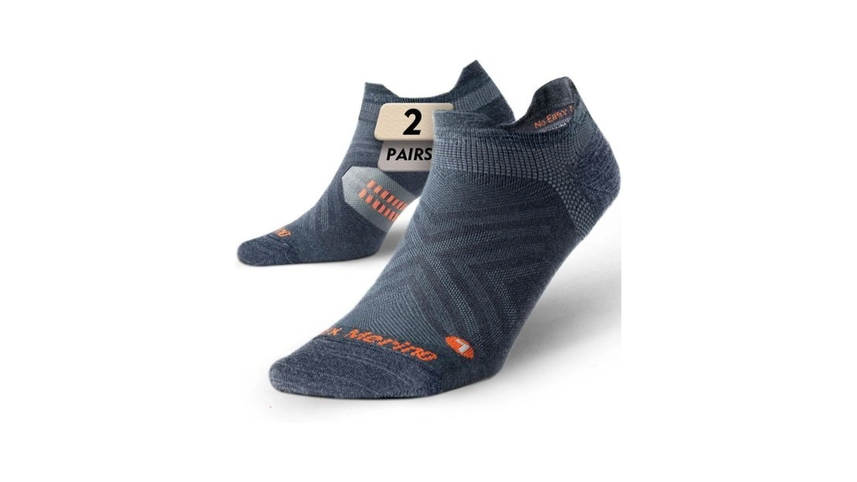 Juclise Men's Thin Merino Wool No Show Running Socks, Summer