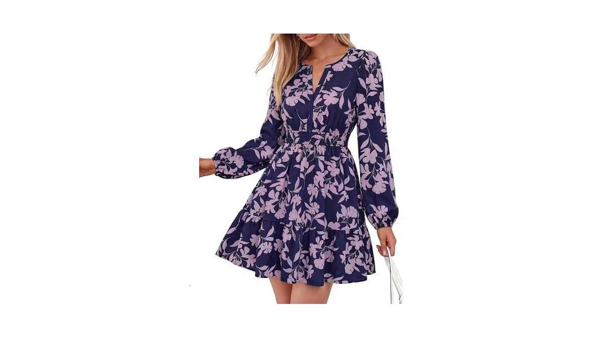 Btfbm Fall Dresses For Women 2026 Trendy Floral Long Sleeve