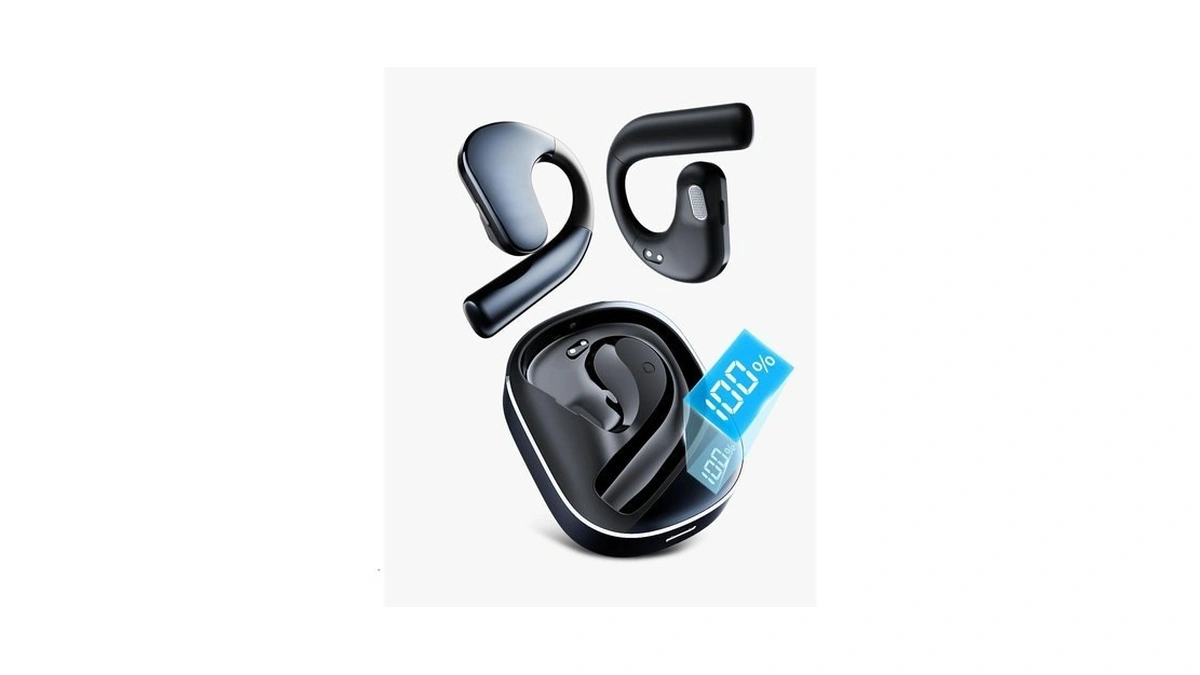 Neoqoqo Open Ear Headphones, 50h Playtime & 3 Eq Modes