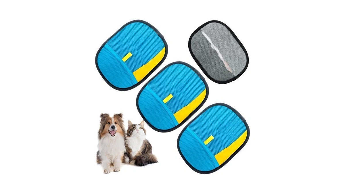 Cosyiker 3pc Pet Hair Removal Gloves, Reusable Cats & Dogs