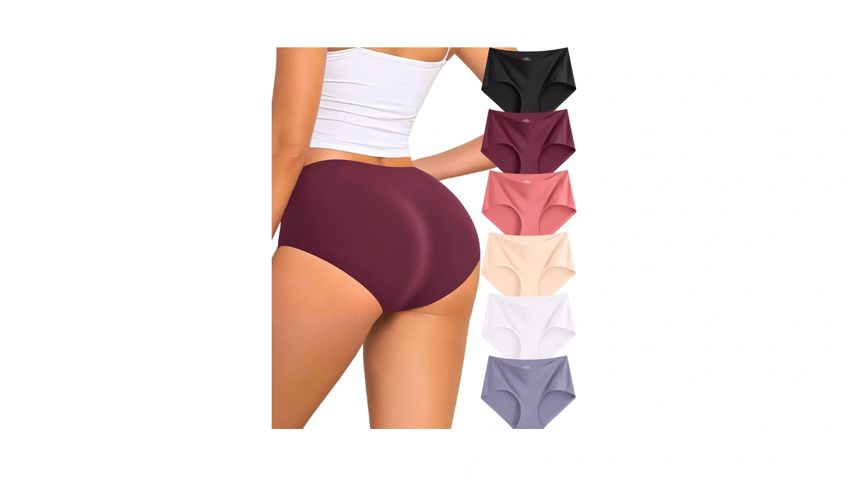 Finetoo 6 Pack Womens Seamless Underwear Full Coverage No Show