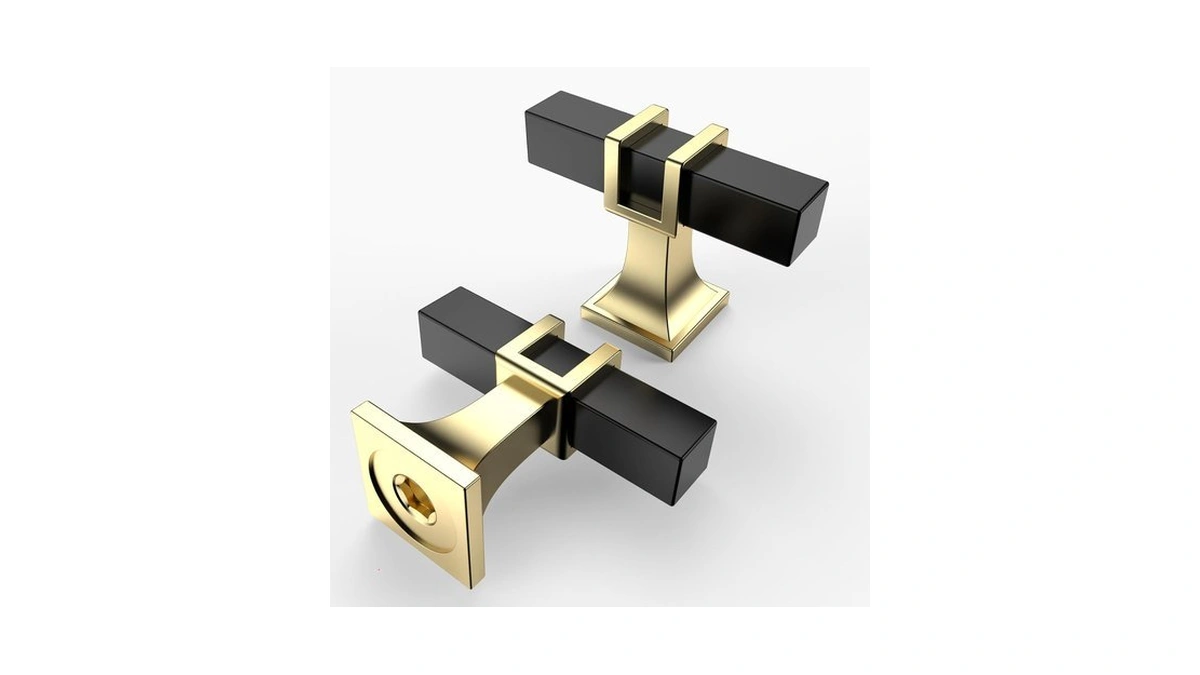 Asidrama 10 Pack Single Hole Center Matte Black And Gold