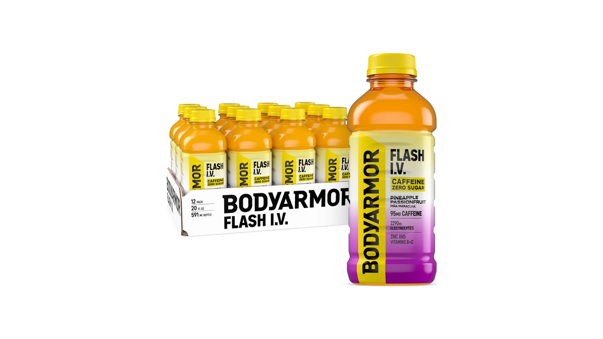 Bodyarmor Flash Iv Caffeine + Zero Sugar Drink, Pineapple, 20