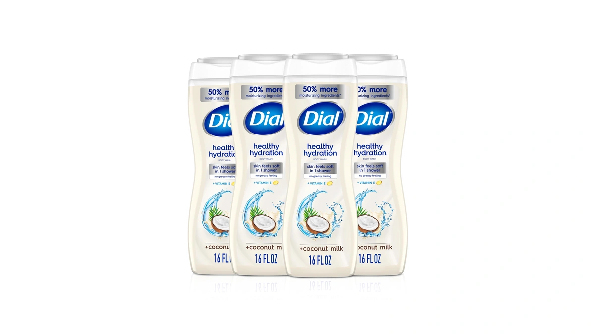 Dial Healthy Hydration Body Wash, Coconut Milk, Vitamin E, 16