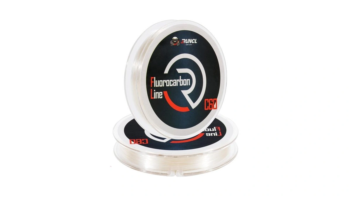 Runcl 100% Pure Fluorocarbon Fishing Line, Rc60 Fluorocarbon Leader, 4-50lb,