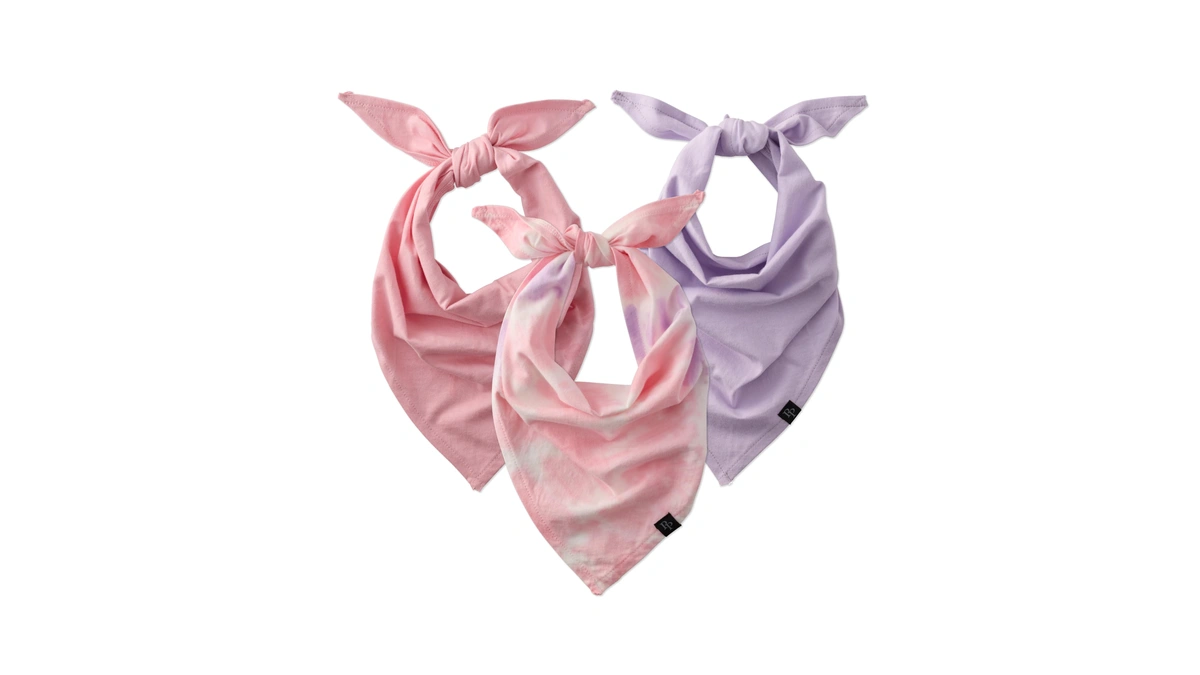 Pet Passion Bandit Dog Bandana Multipack, Pink Tie Dye, Extra
