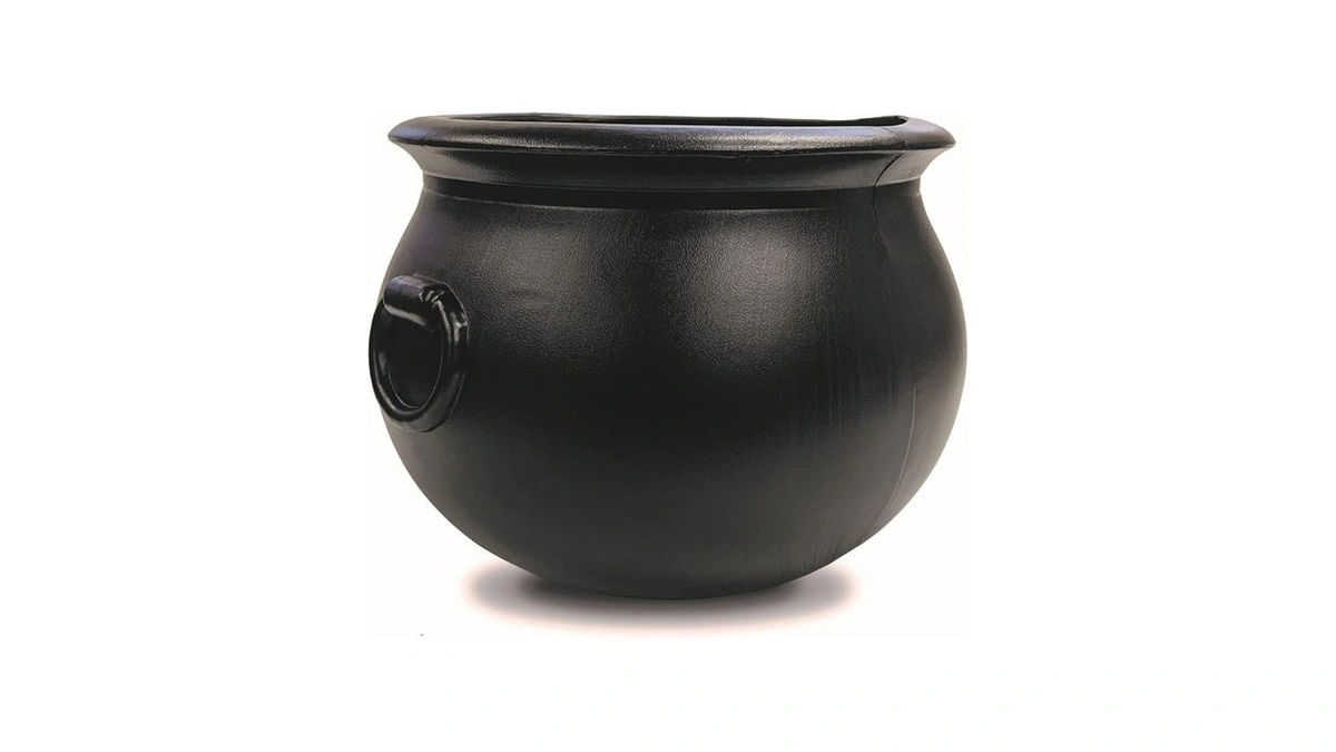 Union Products Black 16 Inch Spooky Witch Cauldron For Indoor