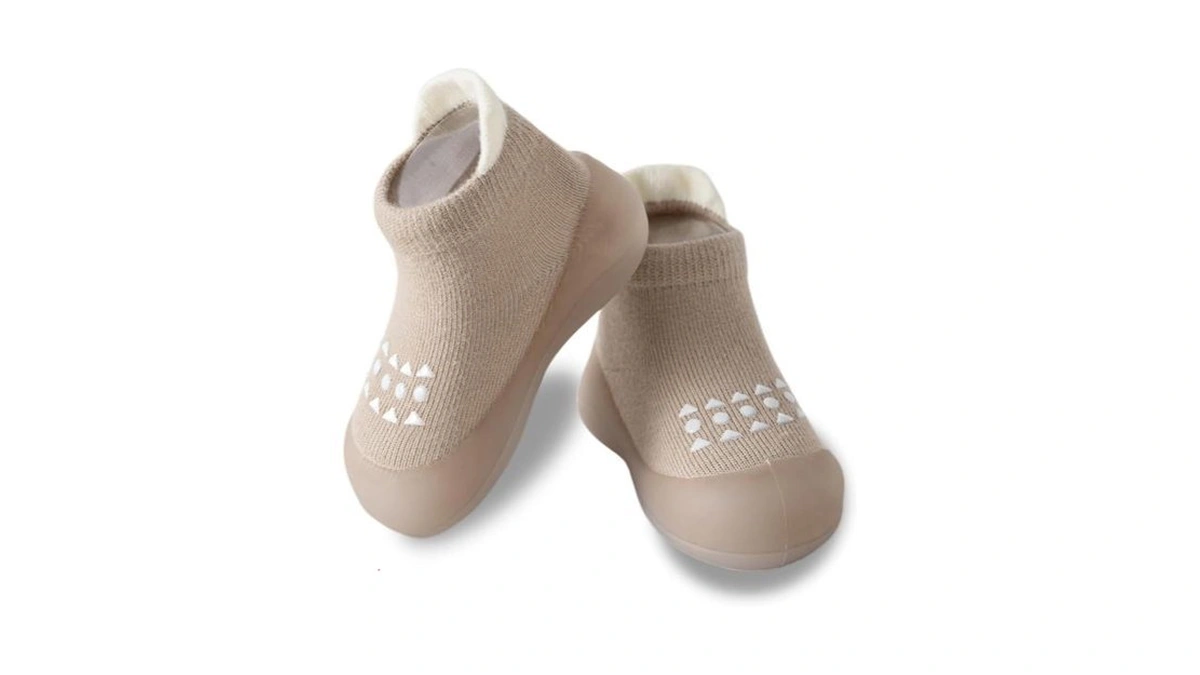 Hstyle Baby Walking Sock Shoes Toddler Infant Slippers Brown 18-24