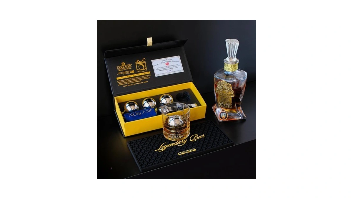 Noblesip® Whiskey Bourbon Chilling Balls 𝗜𝗡𝗡𝗢𝗩𝗔𝗧𝗜𝗩𝗘 Steel Ice, Set Of