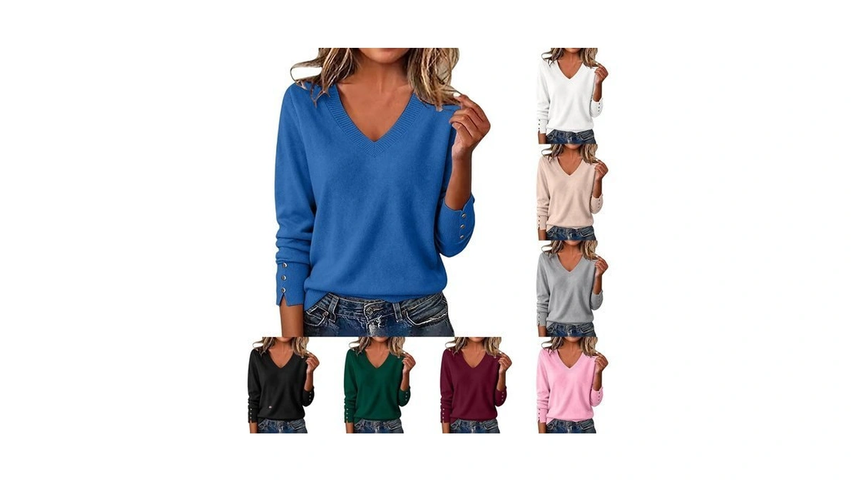 Women's Plus Size Lightweight Sweater Fall Loose Long Sleeve Knit