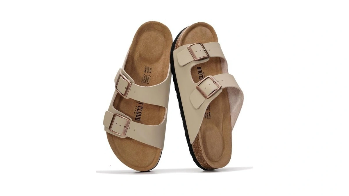 Project Cloud 100% Genuine Leather Womens Sandals Slides For Women